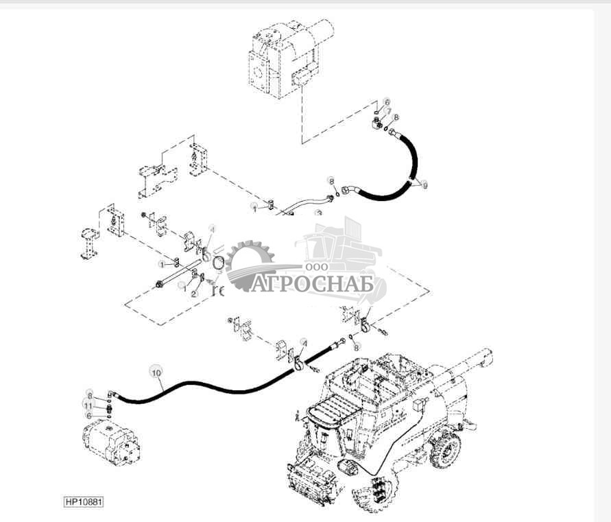 Hydrostatic Drive Drain Lines and Hoses 